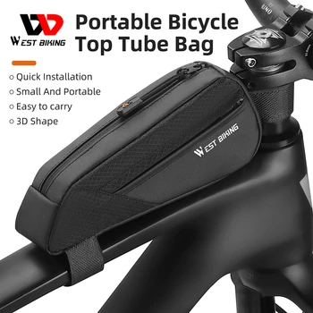 0.5 L MTB Ön Çerçeve Alet Çantası 3D Şekli Küçük Bisiklet saklama çantası Hafif Kapasiteli Cep Yol Gezisi sürüş donanımları