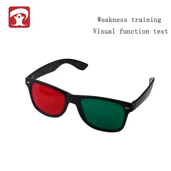 1 Adet Yüksek Kaliteli Görüş Aracı Kırmızı Yeşil Gözlük Gözlük Ambliyopi için Eğitim RG-3