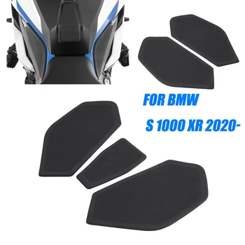 3 Adet Motosiklet Aksesuarları BMW S1000XR 2020 2021 Siyah Çıkartmalar Yan Yakıt Tankı Pad Seti