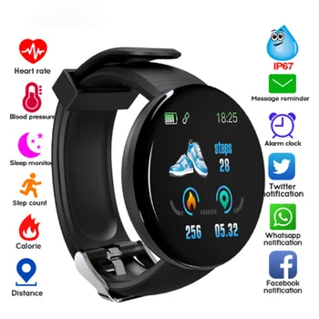 Akıllı bilezik 1.44 İnç Spor İzci Moda Elektron Saat akıllı saat Yuvarlak Su Geçirmez Smartwatch