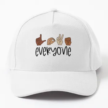 Aşk Herkes İşaret Dili ASL Dahil Cilt Tonu Çeşitlilik beyzbol şapkası Yeni Şapka Lüks Kap Şapka Erkekler Kadınlar İçin