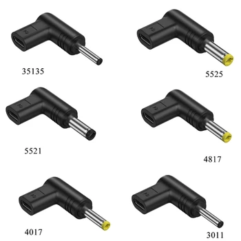 Dizüstü DC Güç Adaptörü Kitleri USB Tip C Dişi DC Fiş Güç Konektörü 3.0x1.1mm/3.5x1.35mm/4.8x1.7mm/4.0x1.7mm / 5. 5x2. 1mm