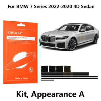 Kapı Kenar Muhafızları Kapı Kolu Fincan Boya Koruma Filmi TPU PPF BMW 7 Serisi 2022-20204D Sedan araba aksesuarları