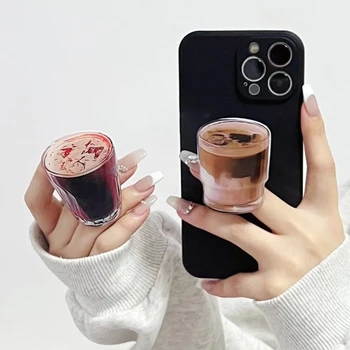 Kore Simülasyon Kahve Latte Kavrama Tok telefon braketi Masa Standı telefon tutucu iPhone 14 Samsung Evrensel Aksesuar Griptok