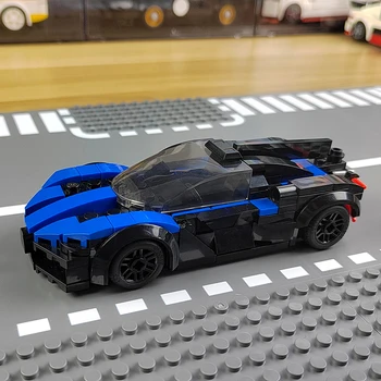 MOC Hız Şampiyonları Araba Yarışı Spor Modeli Garaj Supercar Setleri Yapı Taşları Ünlü Racers Şehir Araç DIY Tuğla Çocuk Oyuncakları