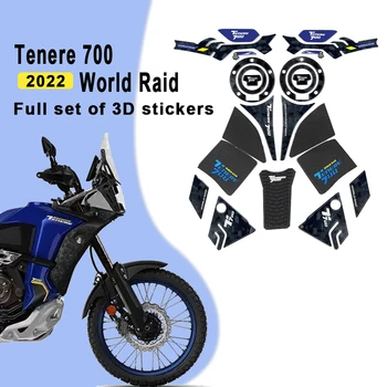 Motosiklet Yamaha Tenere 700 Dünya Raid 2022 3D Epoksi Reçine Koruma Çıkartmaları Tenere700 t700 t7 xtz 700 2022