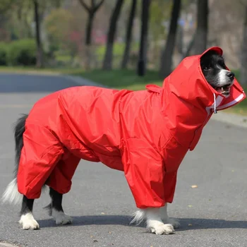 Pet Büyük Köpek Yağmurluk Kapşonlu Tulum Pelerin Açık Su Geçirmez Giysiler Küçük Büyük Köpekler İçin Tulum yağmurluk Labrador