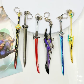 Serin Kılıç Anahtarlıklar Cosplay Honkai Yıldız Raylı Silahlar Buz Bıçağı Metal anahtarlıklar Hayranları Hediyeler Koleksiyonları Oyun Karakteri Sahne