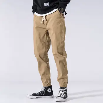 Tulum gündelik erkek pantolonları artı kadife kalınlaşma sonbahar gelgit marka bel Kore versiyonu Harlan gevşek haki pantolon kış